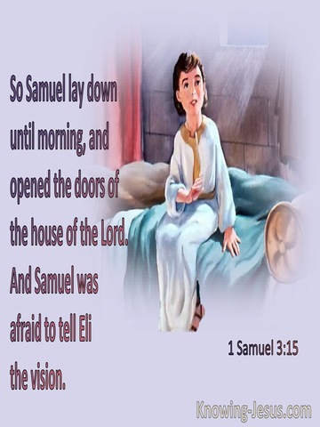 1 Samuel 3:15 So Samuel Lay Down Until Morning (purple)